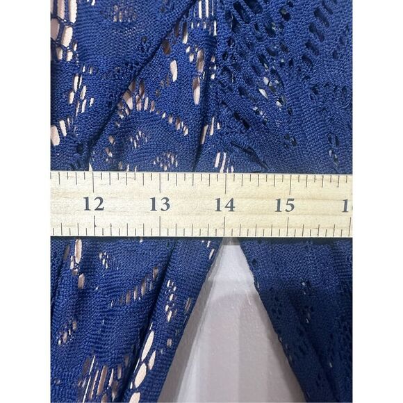 NWOT Lilly Pultizer Navy Blue Lace Long Sleeve Tiki Wrap Skort Romper One Piece - Picture 10 of 14